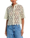 【送料無料】 フレーム レディース シャツ トップス Lace Short Sleeve Shirt Soft Mint
