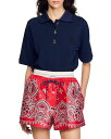 【送料無料】 サンドロ レディース ポロシャツ トップス Polo Shirt Navy Blue