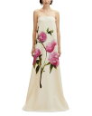 【送料無料】 オスカー デ ラ レンタ レディース ワンピース トップス Painted Roses Gown Pink/Ivory