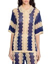 【送料無料】 サンドロ レディース カーディガン アウター Palmas Collared Cardigan Sweater Blue Ecru