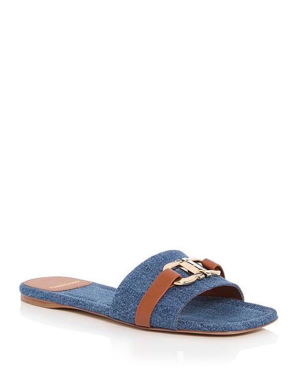 【送料無料】 フェラガモ レディース サンダル シューズ Leah Gancini Slide Sandals Denim Prov