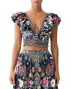 【送料無料】 キャミラ レディース シャツ トップス Frill Cropped Top Midnight In Monserrate