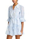 【送料無料】 サンク ア セプト レディース ワンピース トップス Ruffled Mini Dress white/dark cerulean