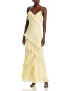 【送料無料】 ラブスハックファンシー レディース ワンピース トップス Rialto Ruffle Trim Dress Citron