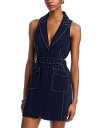 【送料無料】 サンク ア セプト レディース ワンピース トップス Belize Belted Dress Navy/White