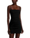 【送料無料】 エーエルシー レディース ワンピース トップス Mya Ruched Dress Black