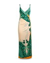 【送料無料】 エトロ レディース ワンピース トップス Faux Wrap Dress Print on Orange