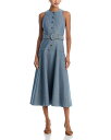 【送料無料】 サンク ア セプト レディース ワンピース トップス Cinq a Sept Margaret Sleeveless Denim Midi Dre...