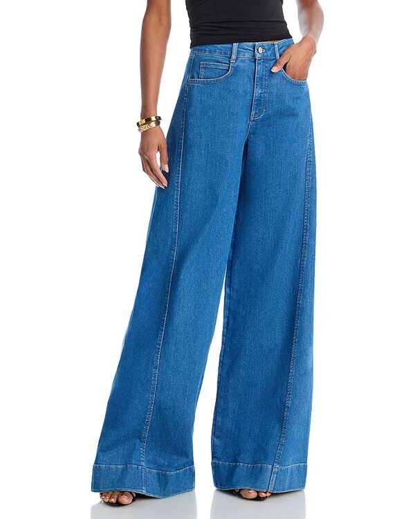 【送料無料】 サンク ア セプト レディース デニムパンツ ボトムス Carol Wide Leg High Waisted Jeans in Surf Blue Surf Blue