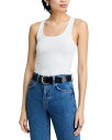 【送料無料】 フレーム レディース タンクトップ トップス Rib Scoop Neck Tank Top White(4)