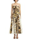 【送料無料】 オスカー デ ラ レンタ レディース ワンピース トップス Strapless Pleated Butterfly Poplin Dress Bl...
