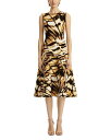 【送料無料】 オスカー デ ラ レンタ レディース ワンピース トップス Sleeveless Butterfly Jacquard Knit Dress Bl...