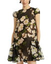 【送料無料】 オスカー デ ラ レンタ レディース ワンピース トップス Short Sleeve Drop Waist Cherry Blossom Cloq...