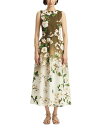 【送料無料】 オスカー デ ラ レンタ レディース ワンピース トップス Sleeveless Ombre Ankle Length Cherry Blosso...