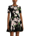 【送料無料】 オスカー デ ラ レンタ レディース ワンピース トップス Cherry Blossom Jacquard Knit Dress Navy/Pin...