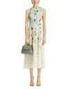 【送料無料】 オスカー デ ラ レンタ レディース ワンピース トップス Sleeveless Cherry Blossom Cady Dress White ...