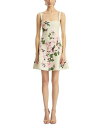 【送料無料】 オスカー デ ラ レンタ レディース ワンピース トップス Cherry Blossom Printed Knit Dress Pink/Ecru
