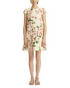 【送料無料】 オスカー デ ラ レンタ レディース ワンピース トップス Cap Sleeve Embroidered Cherry Blossom Tweed...