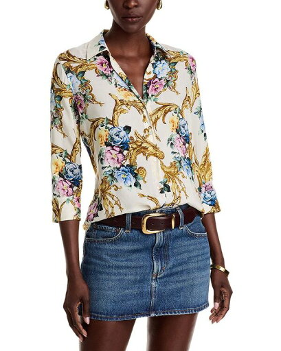 【送料無料】 ラジャンス レディース シャツ ブラウス トップス Camille Blouse Vintage White Large Floral Bar 【送料無料】 ラジャンス レディース シャツ ブラウス トップス Camille Blouse Vintage White Large Floral Bar