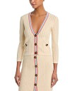 【送料無料】 ラジャンス レディース ニット・セーター カーディガン アウター Irvin Pointelle Cropped Cardigan Ecru/Co...
