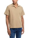 【送料無料】 フレーム メンズ ポロシャツ トップス Jacquard Short Sleeve Open Collar Polo Shirt Summer Beige(4)