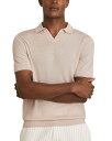 【送料無料】 レイス メンズ ポロシャツ トップス Duchie Merino Wool Open Collar Polo Beige