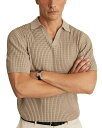 【送料無料】 レイス メンズ ポロシャツ トップス Twist Textured Open Collar Polo Light Camel