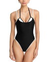 【送料無料】 アクア レディース 上下セット 水着 Swim Layered One Piece Swimsuit - Exclusive Black/White