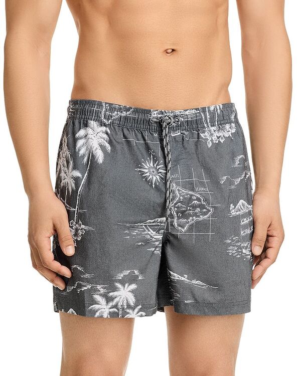 【送料無料】 レイルズ メンズ ハーフパンツ・ショーツ 水着 La Brea Paradise Washed 5" Swim Shorts Paradise Washed Black