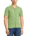 【送料無料】 レイルズ メンズ シャツ トップス Yates Notched Collar Short Sleeve Shirt Matcha