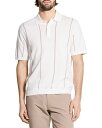 【送料無料】 セオリー メンズ ポロシャツ トップス Short Sleeve Striped Polo in Tactile Cotton White Mul...