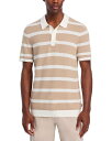 【送料無料】 オニア メンズ ポロシャツ トップス Textured Knit Polo Tan/White