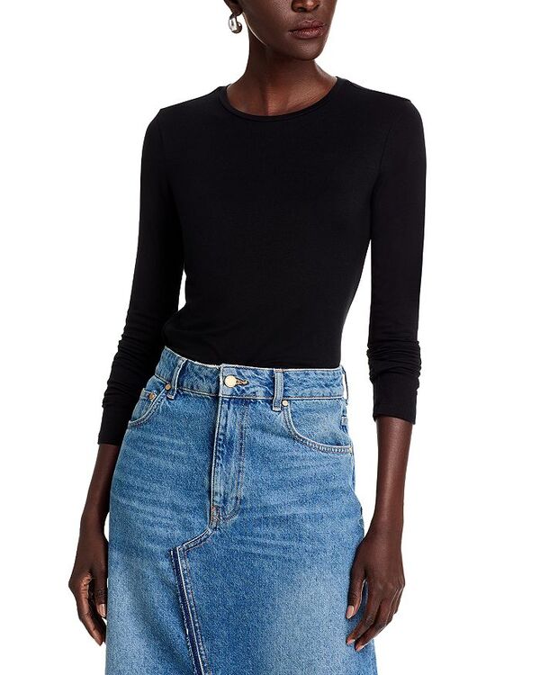 ラジャンス レディース トップス Tシャツ L'AGENCE Tess Tee Black ブラック