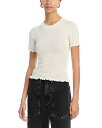 【送料無料】 シー レディース Tシャツ トップス Abbie Knit Short Sleeve Tee Cream