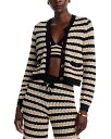 【送料無料】 ラジャンス レディース カーディガン アウター Orla V Neck Cardigan Black/Natural Stripe
