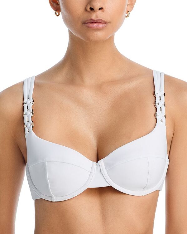�쥤�ߡ� �֥�å� ��ǥ����� ���� �ȥåפΤ� Ramy Brook Rafaelle Bikini Top White �ۥ磻��