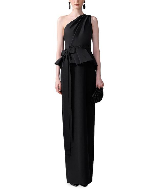 キャロライナヘレラ レディース アンダーウェア ナイトウェア Carolina Herrera One Shoulder Column Gown Black ブ...