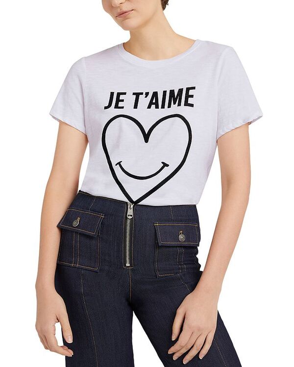 【送料無料】 サンク セプト レディース Tシャツ トップス Smiling Heart Graphic Tee White