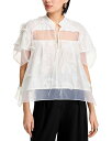 【送料無料】 スリーワンフィリップリム レディース シャツ トップス Chiffon Tie Neck Top White