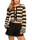 【送料無料】 レイミー ブルック レディース カーディガン アウター Alanza Striped Crochet Cardigan Black Geo Cro...