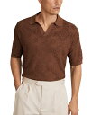 【送料無料】 レイス メンズ ポロシャツ トップス Banks Aztek Plush Polo Shirt Tobacco