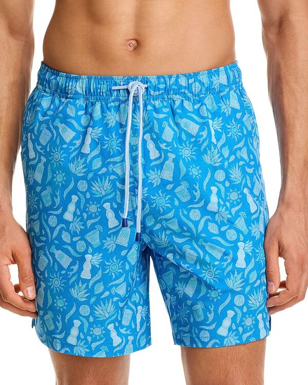 【送料無料】 ピーター・ミラー メンズ ハーフパンツ・ショーツ 水着 Saltwater Spirits 7" Swim Trunks Blue Macaw