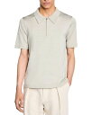 【送料無料】 サンドロ メンズ ポロシャツ トップス Knitted Polo Shirt with Zip Collar Steel