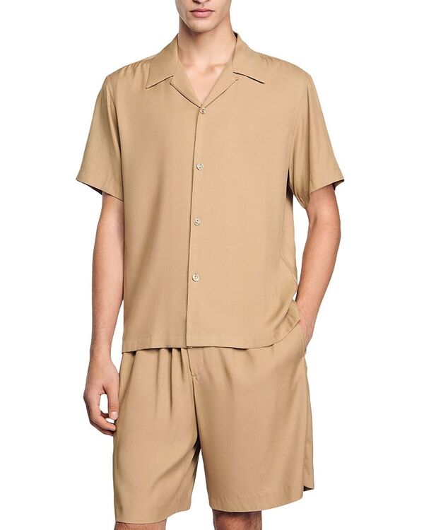 サンドロ メンズ トップス シャツ Sandro Shark Collar Shirt Nut