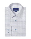 【送料無料】 デイビッドドナヒュー レディース シャツ トップス Trim Fit Herringbone Check Dress Shirt White/ Blue