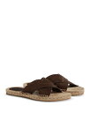 【送料無料】 ゼニア メンズ サンダル シューズ Men's Suede Espadrille Sandals Dark Brown