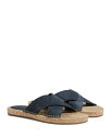 【送料無料】 ゼニア メンズ サンダル シューズ Men's Suede Espadrille Sandals Dark Teal Blue