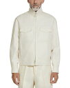 【送料無料】 ゼニア レディース シャツ トップス Crossover Cotton Linen and Silk Overshirt White
