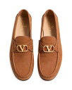 【送料無料】 ヴァレンティノ レディース スリッポン・ローファー シューズ VLogo Signature Suede Loafers Tabacco