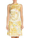 【送料無料】 ヴェルサーチ レディース ワンピース トップス Underwater Barocco Foulard Dress Eggshell+m